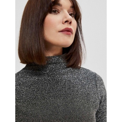 Moodo Черна дамска блуза с метална нишка Moodo Moodo | Cheren | ЖЕНИ | XS