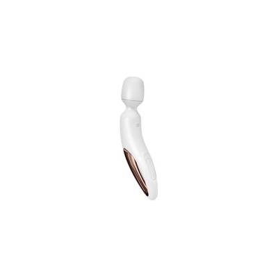 Satisfyer масажна глава Wand-erland бяла XXL мощна вибрационна масажна глава с USB зареждане (P26066)