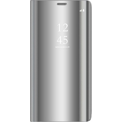 Pouzdro Beweare Clear View neoriginální na Xiaomi Redmi Note 10 Pro - stříbrné
