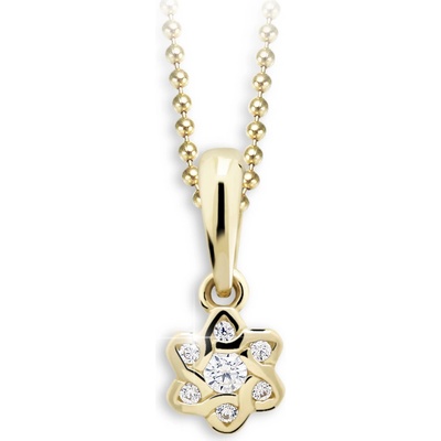 Cutie Jewellery Zlatý přívěsek pro děti C2149Z-CZ White