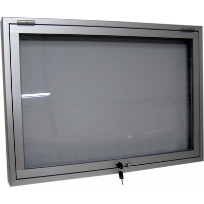 Expoint závěsná vitrína s úzkým profilem s otvíráním nahoru 2 x A3, 730 x 550 x 69 mm