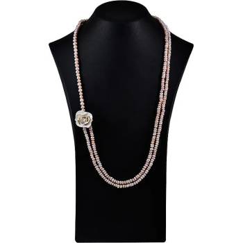 Dannyra Колие с мъниста и цвят от истинска роза Sweet rose Dannyra Jewels