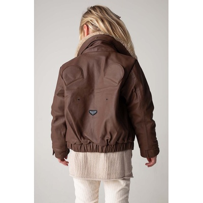 Donsje Детско кожено яке бомбър Donsje Yuki Leather Jacket Bear (4058502.)