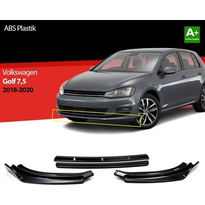Spoiler pod predný nárazník VW GOLF VII 2017-20 čierny lesklý