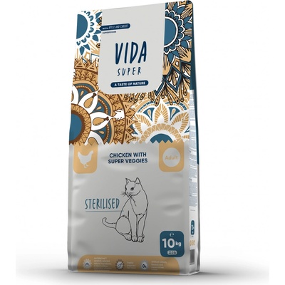 Kraftia VIDA SUPER CAT Adult Ster.Chicken&Veggies 10 kg