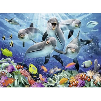 Ravensburger - Puzzle Dolphins in the Coral Reef - 500 piese