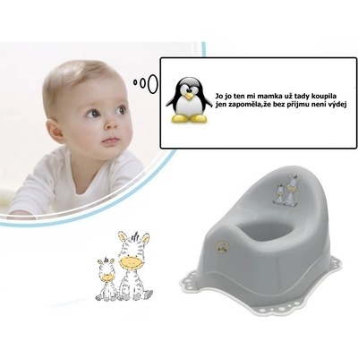 Maltex Nočník Baby zebra šedý