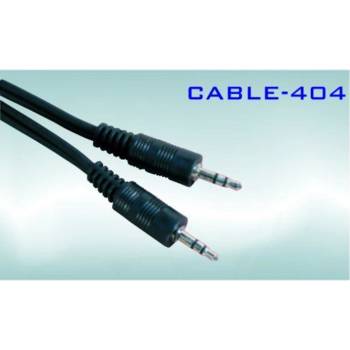 Royal Кабел Royal CABLE-404/3, от 1x AUX(м) към 1x AUX(м), 3m, черен, никелирани конектори