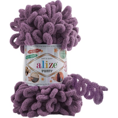 Alize příze Puffy 437 tmavá levandulová