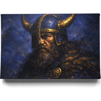 KRAFTHOUSE.EU Zlatý Viking – Vládce Severu – obraz na plátně Premium Canvas | 100% bavlna | Různé rozměry Velikost: 40 x 30 cm