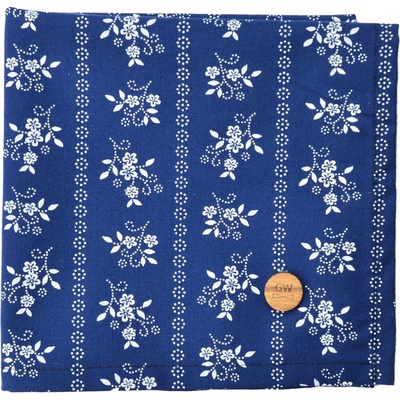 Kapesníček do saka modrý s květy Square