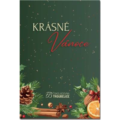 Čokoládovna Troubelice Čokoláda Veselé Vánoce č. 2 mléčná 51% 120 g