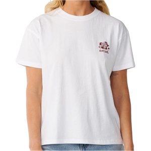 Rip Curl Дамска тениска Rip Curl Women's Surf Puff Party Pack Relaxed T-shirt - White (916-5866-0414)