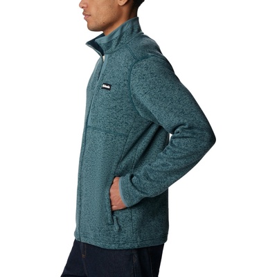 Columbia pánsky sveter Sweater Weather Full Zip Night Wave Heat tyrkysovo modrý