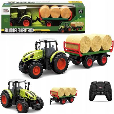 Dálkově ovládaný traktor Coil se slámou