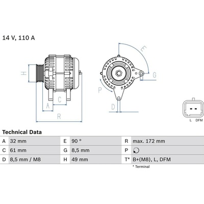 Alternátor BOSCH 0 986 080 330