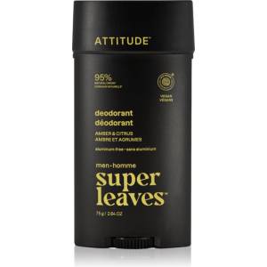 ATTITUDE Super Leaves Men Deodorant дезодорант без алуминий за мъже Amber & Citrus 75 гр