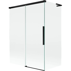 Mexen Rox L сгъваем параван за вана с 2 крила 120 + 70 x 150 cm, прозрачен, черен - 8C9L-120-070-70-00 (8C9L-120-070-70-00)