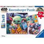 Ravensburger Детски пъзел Ravensburger 3 x 49 части - Мандалорецът: Моменти на Грогу (5241) - ozone