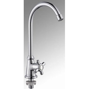 Inter Ceramic Стоящ кран за студена вода Ретро ICF 1526851, месинг, хром, 30.4x1.8см (1526851)