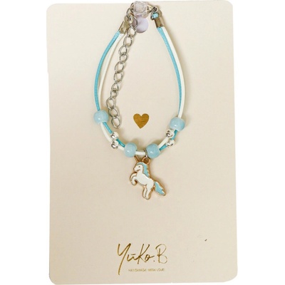Yuko B. Náramok nastaviteľný Jednorožec Modrý