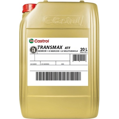 Castrol Масло castrol transmax dex-vi m-lv 20 литра