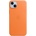 Apple iPhone Leather Case with MagSafe - оригинален кожен кейс (естествена кожа) с MagSafe за iPhone 14 Plus (оранжев)