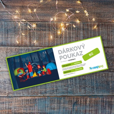 Voucher 4camping Elektronický dárkový poukaz Design poukazu: Kempování / Hodnota poukazu: 5000 – Hledejceny.cz