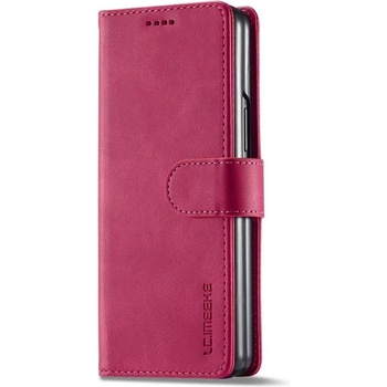 GKK Кожен Калъф с Джобове за Samsung Z Fold 4, Wallet Book Case, Розов (5906601021391)
