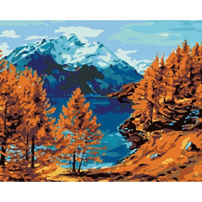 zuty Malování podle čísel Jezero pod horou 100 x 80 cm bez rámu a bez vypnutí plátna 8596530005186