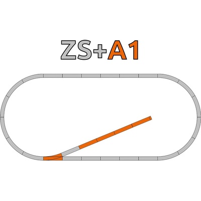 Roco Geoline Súprava koľají A1 (kusá koľaj) s podložím 61150