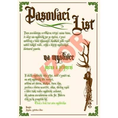 Pasovací list krém Na myslivce A3