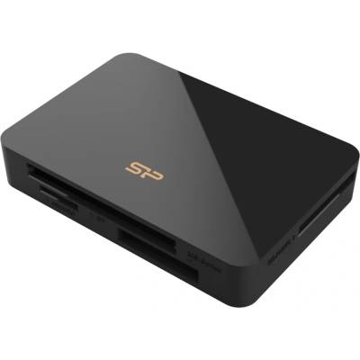 Четец за карти Silicon Power All-in-One, SD/MicroSD/MMC/CompactFlash/Memory Stick, USB 3.2, 5000 MB/s - SPU3A05REDEL6L0K (SPU3A05REDEL6L0K)