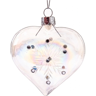 Dakls Стъклена Коледна украса 8, 5 cm Heart - Dakls (ZOM102)
