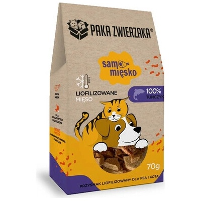 PAKA ZWIERZAKA Lyofilizovaný tuniak pre psa a mačku 70 g