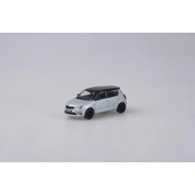 Škoda Fabia II FL RS (2010) Stříbrná Brilliant Metalíza 1:43 Abrex