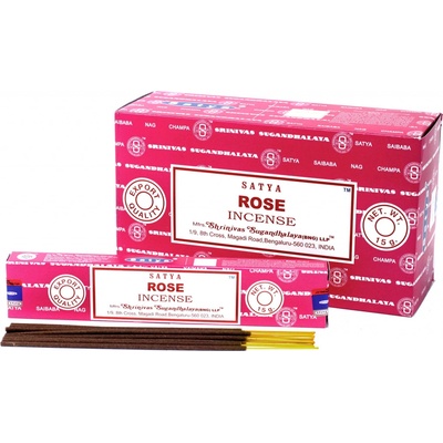 Shrinivas Satya Vonné tyčinky Rose Růže 15 g – Zboží Dáma