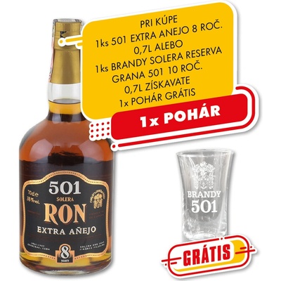 501 Extra Anejo 8y 38% 0,7 l (čistá fľaša)