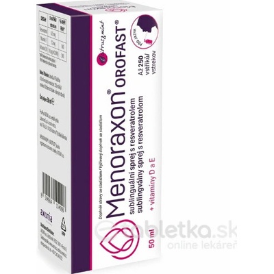 Menoraxon OROFAST sublingválny sprej s resveratrolom 50 ml