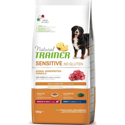 Trainer Natural Sensitive No Gluten Adult Medium / Maxi Lamb 12 kg