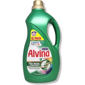 Alvina течен перилен препарат, Бяло и цвето пране, 54 пранета, 2750мл