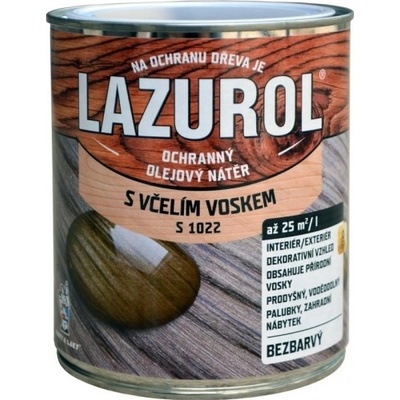 Lazurol S1022 lak s voskem 0,75 l bezbarvý