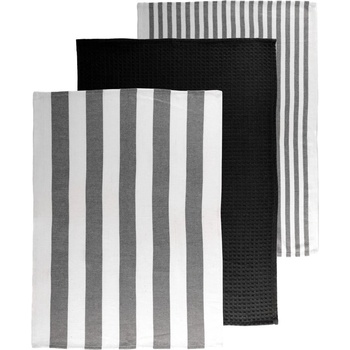 Tiseco Home Studio Памучни кърпи за съдове в комплект от 3 бр. 51x74 cm Marra - Tiseco Home Studio (9646BLACK)