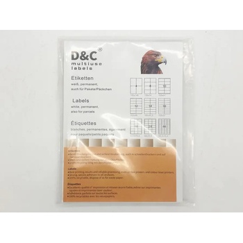 D&C Самозалепващи етикети A5 / 210 x 149 мм / 50 етикета