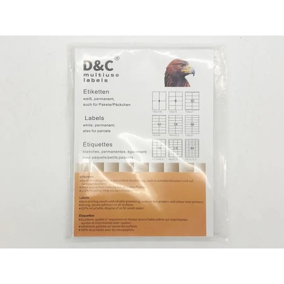 D&C Самозалепващи етикети A5 / 210 x 149 мм / 50 етикета