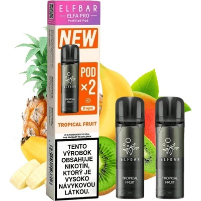 ELFBAR ELFA PRO V2 Pod 2Pack TROPICAL FRUIT 2000 potiahnutí