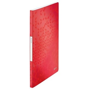 Leitz Папка за презентации, 20 джоба, A4, LEITZ "Wow", червена 46310026 (46310026)