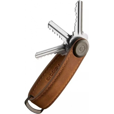 Kľúčenka Orbitkey Kožená 2.0 Crazy Horse Chestnut Brown - koňakovo hnedá