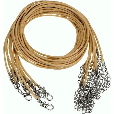 Splétaná šňůrka s karabinkou 45 cm Barva: Béžová – Zbozi.Blesk.cz