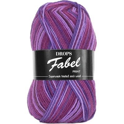 Příze DROPS Fabel Print 330 - borůvky